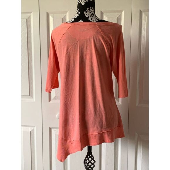 Calvin‎ Klein Women's 3/4 Sleeve Coral Blouse Size XL Casual Spring - Picture 2 of 12